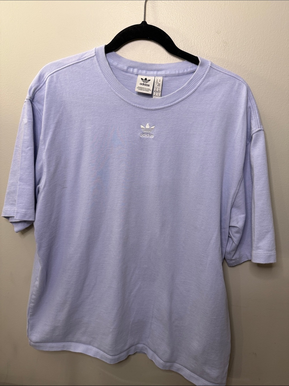 adidas Lavender Trefoil Crewneck Tee